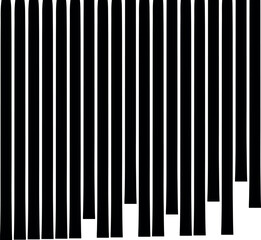 A texture with thick, closely spaced vertical columns or stripes.