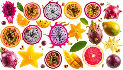 Dynamic Array of Exotic Tropical Fruits


