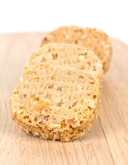 Round granola cookies