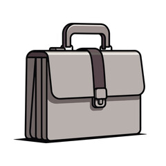 black suitcase isolated on white