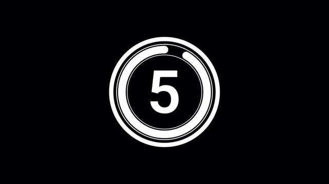 Countdown Timer Animation Pack: 10s Digital (10-0) & Fast 5s (10-0) with Alpha Channel. Plus 5s Circle Countdown. Transparent Background VFX.