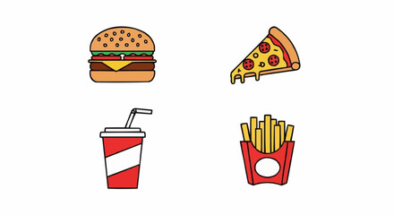fast food illustration