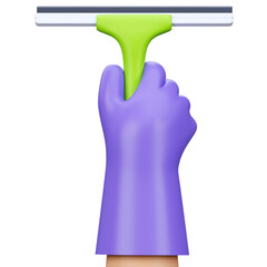 hands holding squeegee