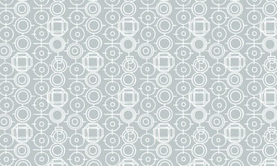 	Intricate Geometric Seamless Pattern with Circles and Squares