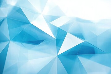 Naklejka premium abstract geometric blue and white triangular polygonal shapes forming a smooth low poly pattern with light reflections and gradients