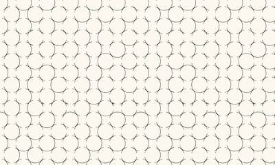 Minimalist Geometric Seamless Pattern with Interlocking Circles