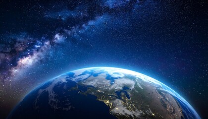 Obraz premium Earth, Milky Way, cosmos