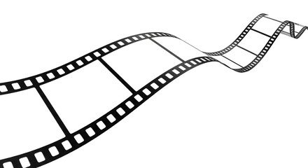 Film strip isolated on transparent background