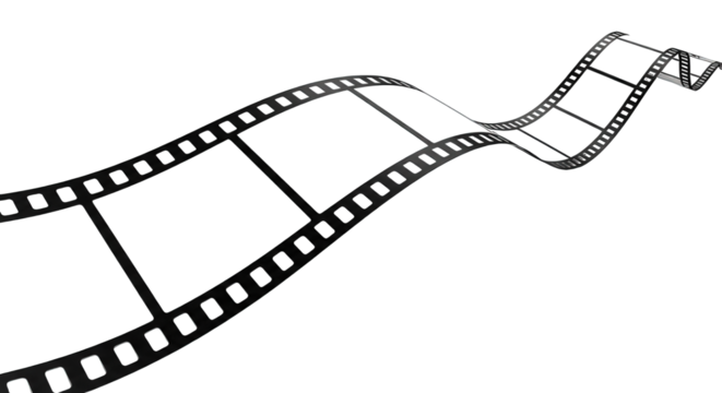 Film strip isolated on transparent background