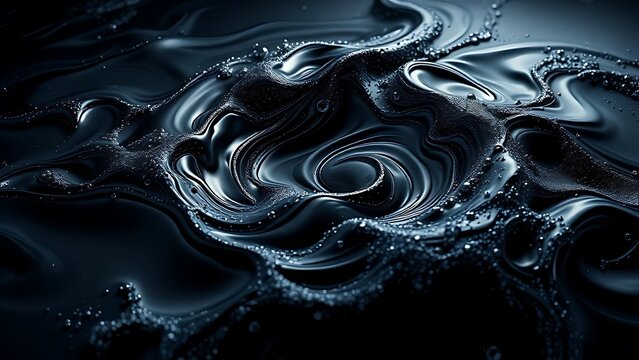 A mesmerizing material that is both flowing liquid and shimmering solid, contained within a force field.