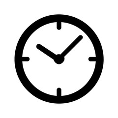 black analog wall clock icon time symbol
