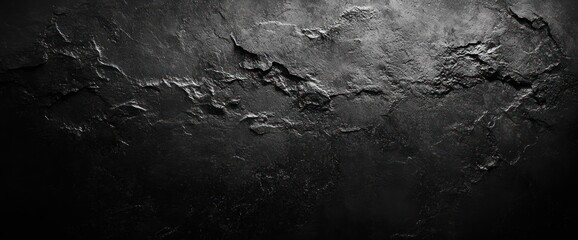Dark textured surface with rough, cracked patterns and uneven stone-like appearance under low lighting