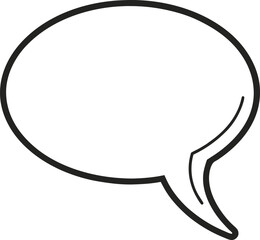 Simple vector of a speech bubble outline.