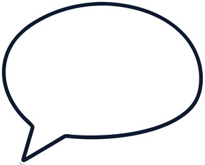 Simple outline of a dialogue bubble.