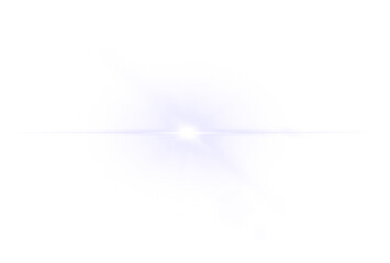 White Lens Flare Overlay on Transparent Background