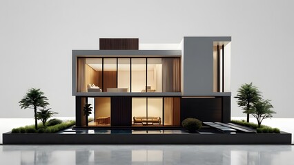 建築模型のCGイラスト