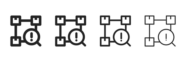 Supply Disruption Icon Set With Multiple Line Styles Vector Illustration 
