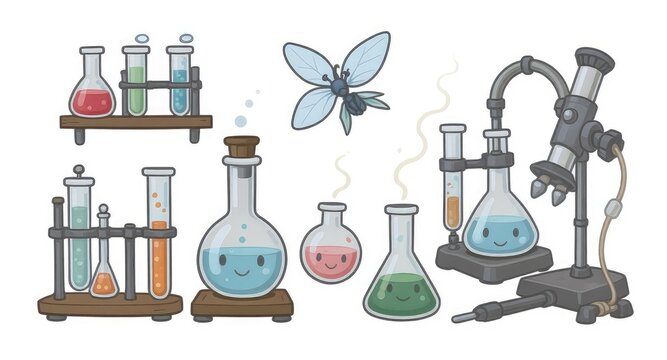 Laboratory Equipment and Scientific Experiments. - Powered by Adobe