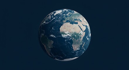earth globe on blue background