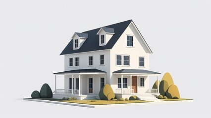 住宅の模型イラスト