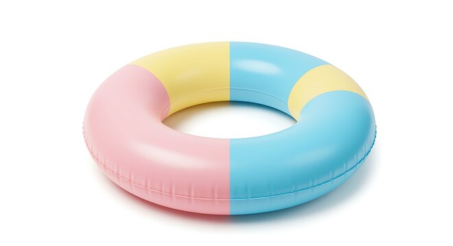 Pink blue yellow inflatable ring swimming ring pool float