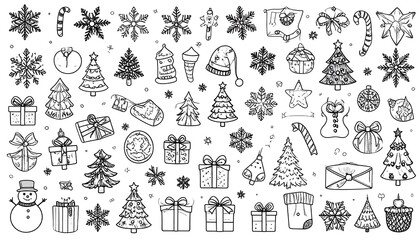 Christmas doodle collection