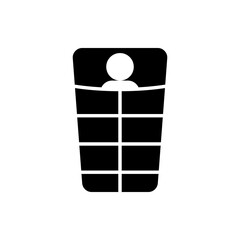 sleeping bag icon, modern vector isolated on white background.
