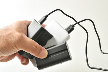 モバイルバッテリーの充電イメージ