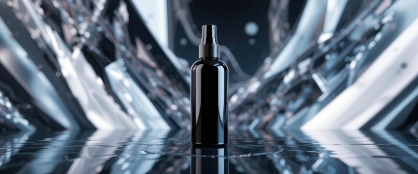 Futuristic and Eye Catching. Use for Innovative Cosmetic Formulas and Cutting Edge Beauty Tech Products.