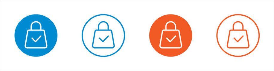 Shopping bag icon. Eps10 file.