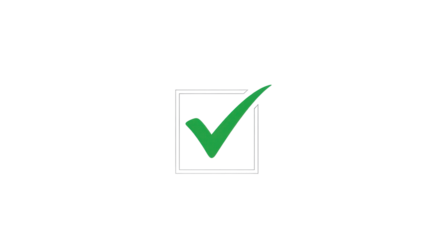 Green check mark in a box isolated PNG with Transparent Background