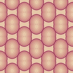 Pink rose floral swirl circle seamless pattern illustration textile design