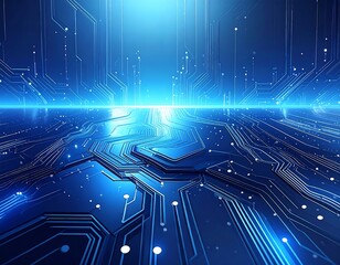 Abstract circuit board.  Digital, futuristic, technology