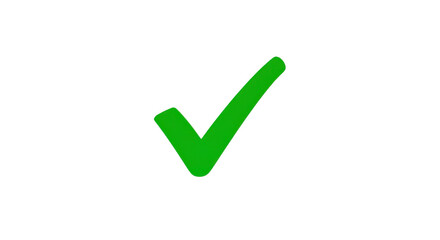 Green check mark graphic for business or design needs isolated PNG with Transparent Background