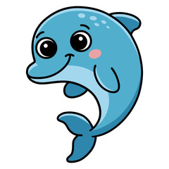 Dolphin Cartoon, Blue Dolphin, cartoon, Blue Whale Icon, Ocean Mammal, Dolphin, Shark, Fish