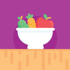 healthy diet. apples, tomatoes, avocados, vegetables and fruits. stock illustration