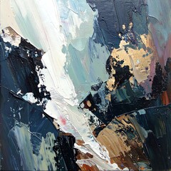 Abstract Painting With Dramatic Color