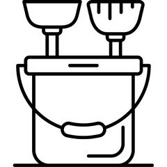 Cleaning tools Outline Icon