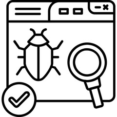 Bug Fixing Outline Icon