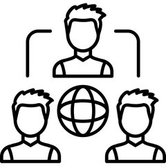 IT Outsourcing Outline Icon