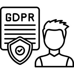 GDPR Compliance Outline Icon