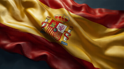 High quality spain flag waving background image for spanish national day celebration