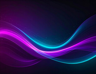 Fototapeta premium Futuristic neon gradient background with glowing purple, cyan, and magenta tones 4