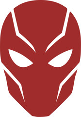 SUPER HERO MASK SILHOUETTE WHITE BACKGROUND
