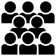 Population icon for market research, website, application, printing, document, poster design, etc