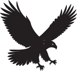 Flying Eagle Silhouette Vector Illustration