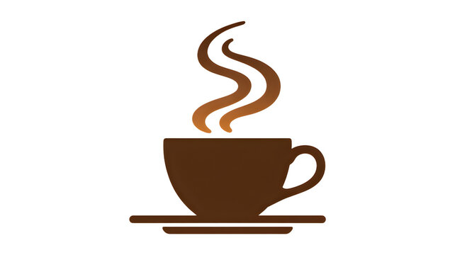 Hot coffee cup steaming, morning caffeine boost illustration