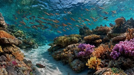 Obraz premium Colorful underwater coral reef