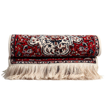 Rolled Persian Rugs isolated on transparent background