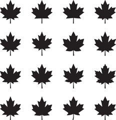 Maple Leaf Pattern: An array of iconic maple leaves in a rhythmic display, elegantly representing the spirit of the country in minimalist silhouettes.
